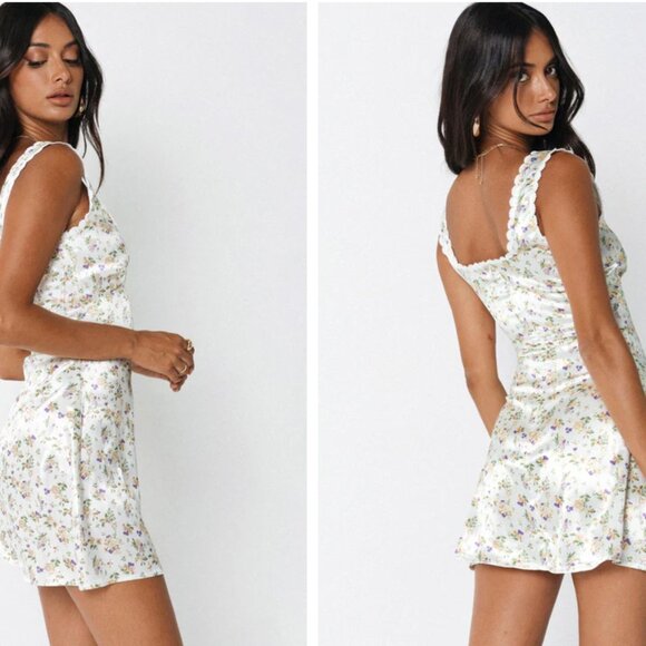 Berlin Satin Mini Dress White (New with Tags) Princess Polly - Picture 4 of 4